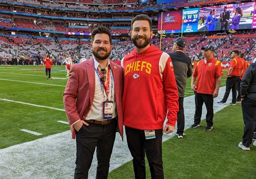 Alex Martin (UISRM BS 2016) and Brock Baumert (UISRM BS 2017, MA 2018)