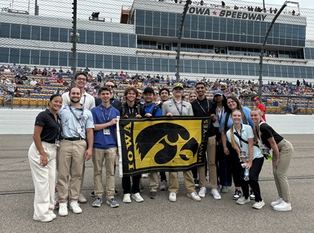 NASCAR practicum students at the Iowa Speedway