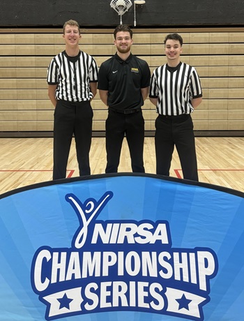 Alex Tuttle officiating at the NIRSA Championship Series.