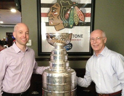 Dan and George Matheson with Stanley Cup