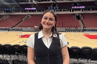 Taylor Ciabatti standing on basketball court