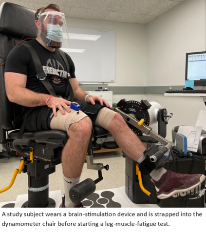 This is a picture in Dr. Thorsten Rudroff's lab.
