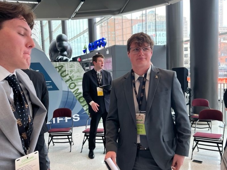 Caden Todtz at networking session.
