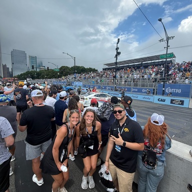 NASCAR students in pit