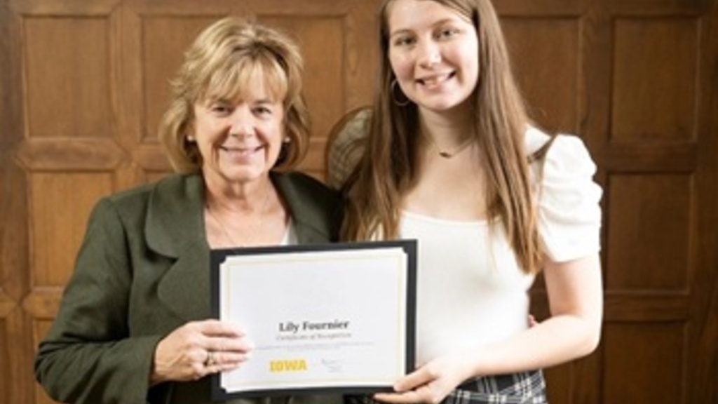 Lily Fournier with President Wilson